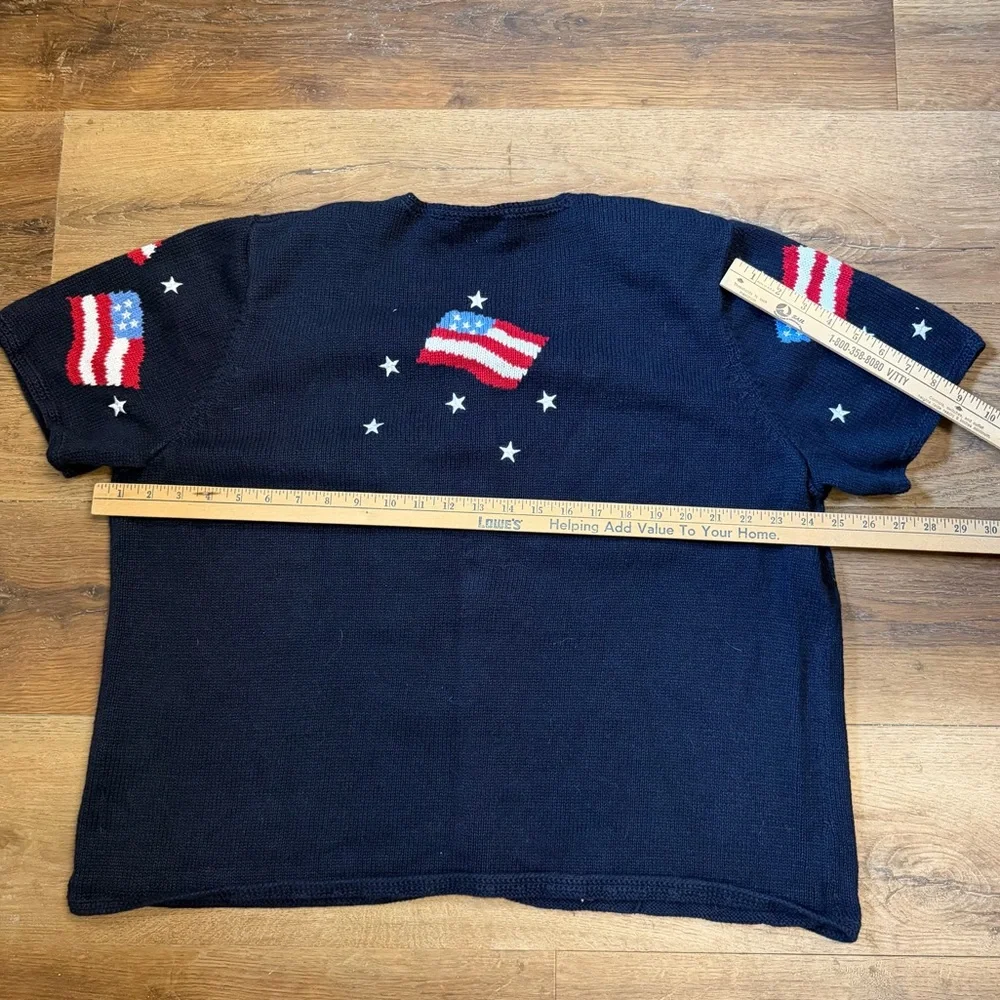 Vintage Y2K American Flag Cardigan Vintage Y2K Cardigan Fourth of July Sweater - Picture 10 of 10